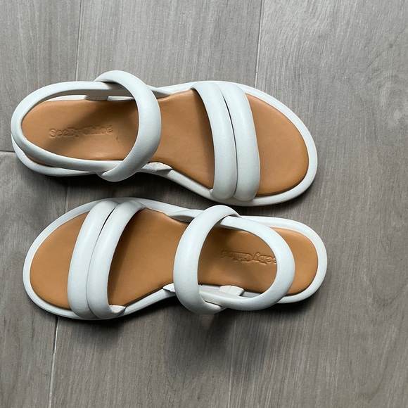 See By Chloe White and Tan Sandals - Picture 3 of 16